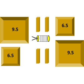 Square Dinner Plate Pottery Form Set by GR Pottery Forms